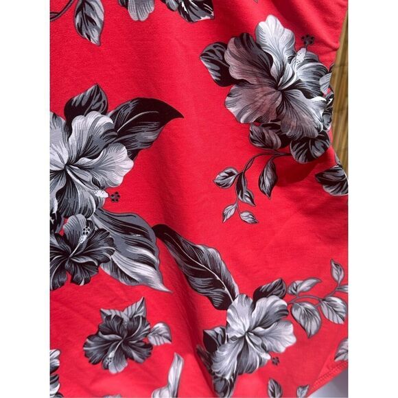 TOMMY BAHAMA Coral Hibiscus V-Neck One Piece Size 14 - Picture 8 of 11